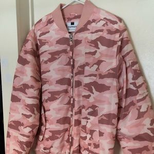 Topman bomber jacket pink camo